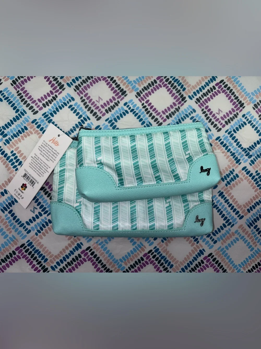 NWT Lug AQUAMARINE BLUE TOOTLES Cosmetic Pouches